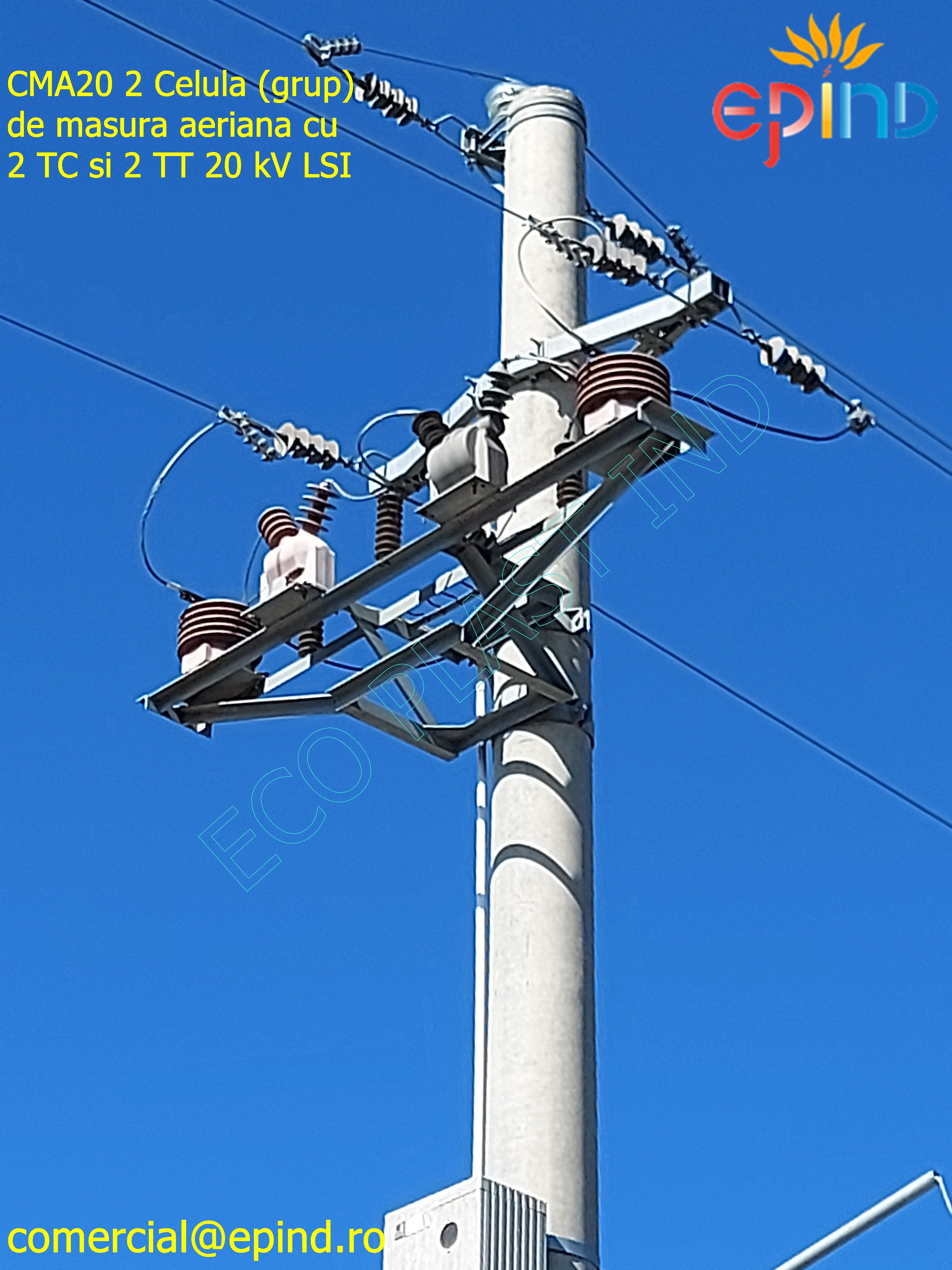 CMA20 2 Celula (grup) de masura aeriana cu 2 TC si 2 TT 20 kV LSI